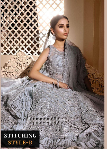 Maria B Embroidered Organza Suits Unstitched 4 Piece D3 - Luxury Collection Brand Mafia by Zonash