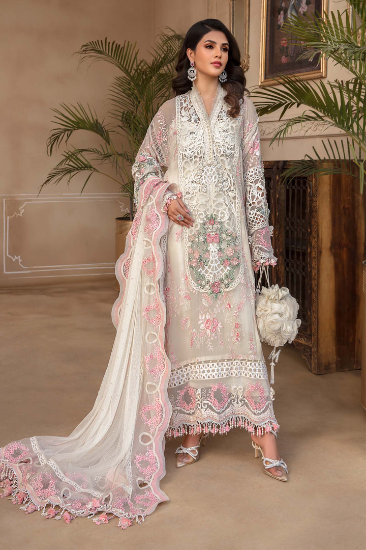 Maria B Embroidered Organza Suits Unstitched 4 Piece D4 - Luxury Collection Brand Mafia by Zonash