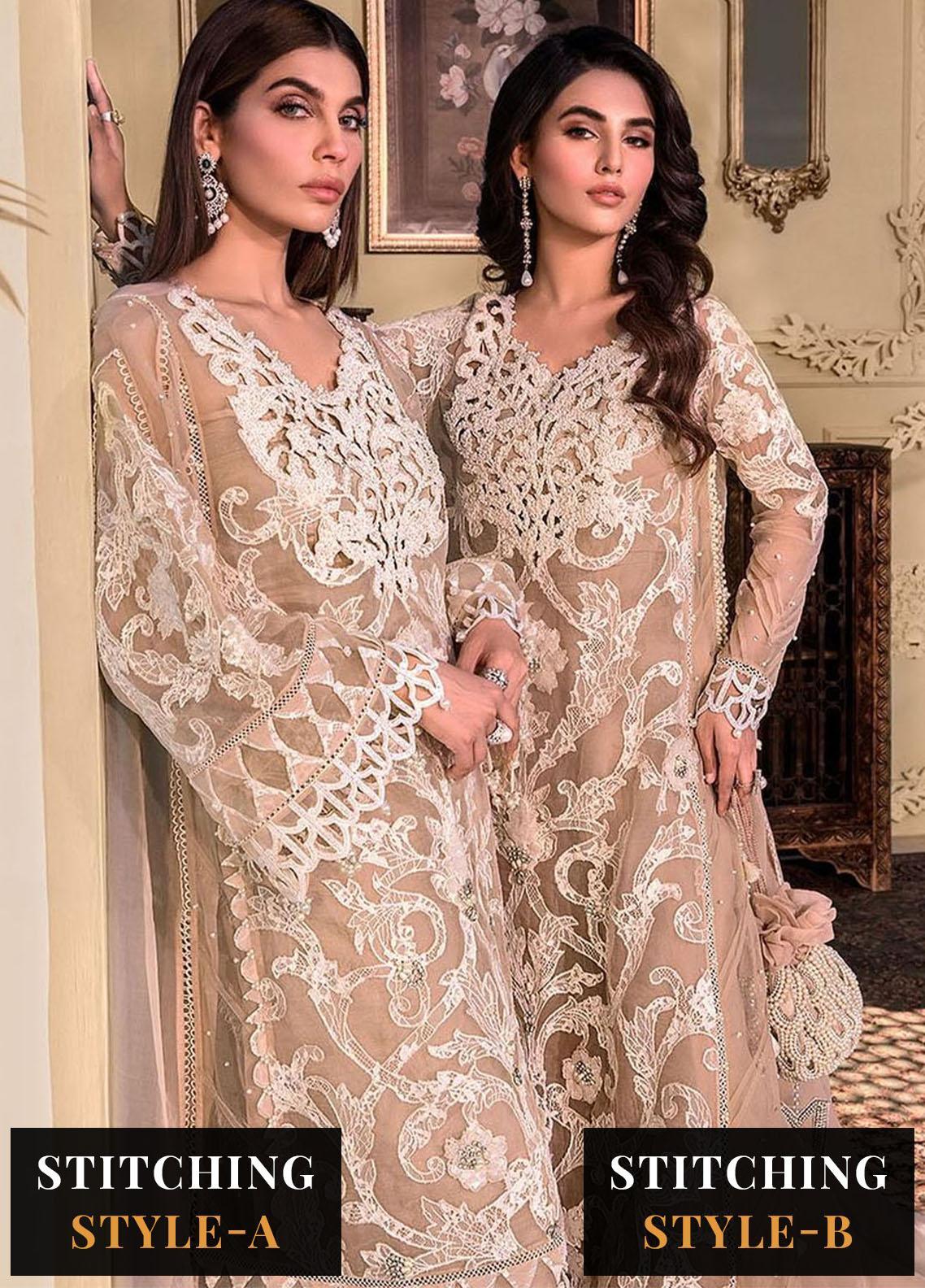 Maria B Embroidered Organza Suits Unstitched 4 Piece D8 - Luxury Collection Brand Mafia by Zonash