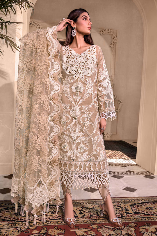 Maria B Embroidered Organza Suits Unstitched 4 Piece D8 - Luxury Collection Brand Mafia by Zonash