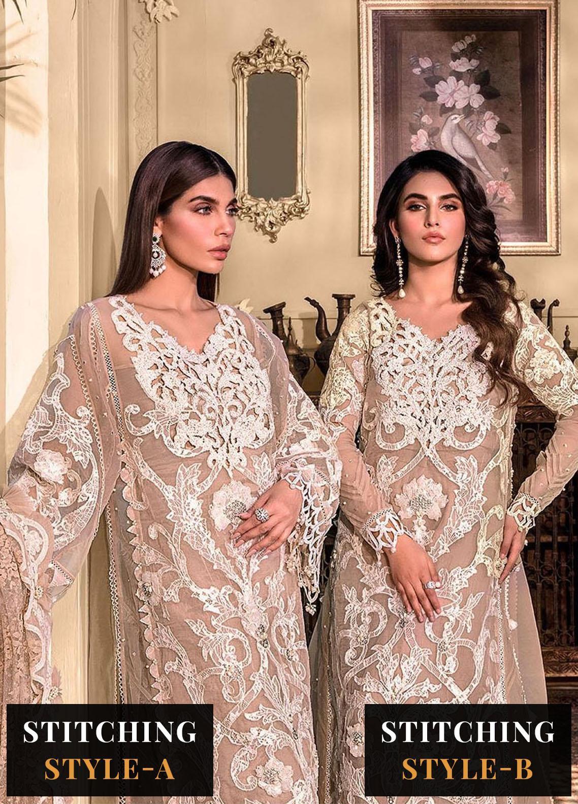 Maria B Embroidered Organza Suits Unstitched 4 Piece D8 - Luxury Collection Brand Mafia by Zonash