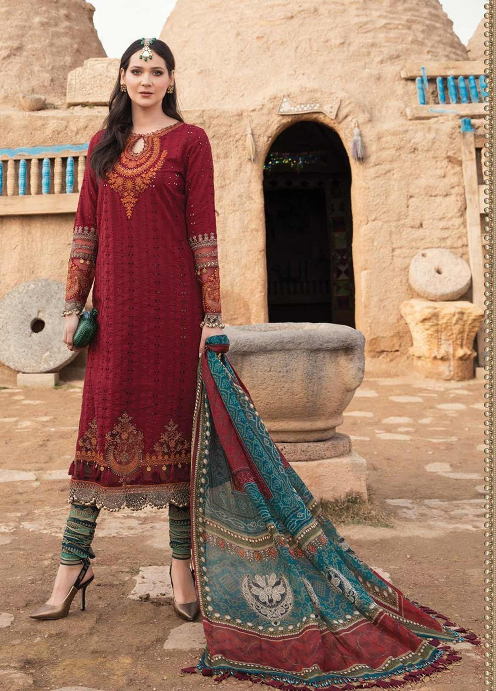 Maria B Unstitched 3 Piece Embroidered Lawn Suit MB21L 13-B - Summer Collection Brand Mafia by Zonash