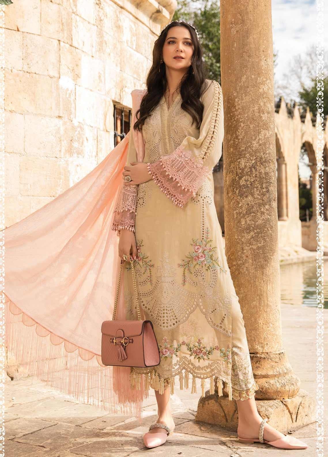 Maria B Unstitched 3 Piece Embroidered Lawn Suit MB21L 9-B - Summer Collection Brand Mafia by Zonash