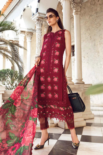 Maria B Unstitched 3 Piece Embroidered Lawn Suit MB24E D-05 - Luxury Collection - Brand Mafia by Zonash