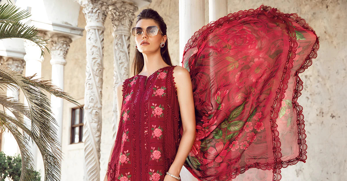 Maria B Unstitched 3 Piece Embroidered Lawn Suit MB24E D-05 - Luxury Collection - Brand Mafia by Zonash