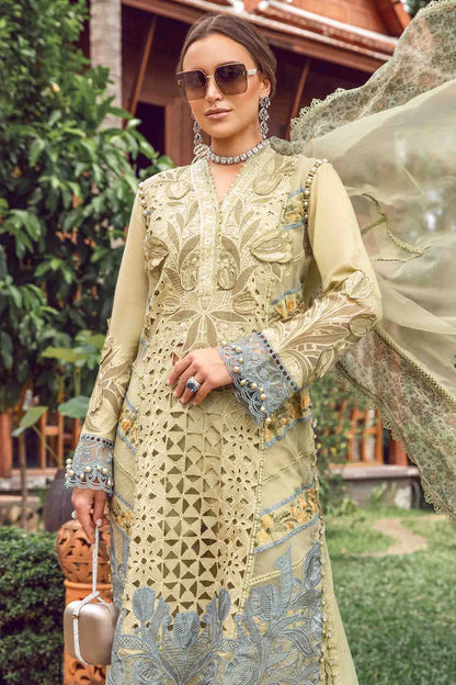 Maria B Unstitched 3 Piece Embroidered Lawn Suit MB24E D-10 - Luxury Collection - Brand Mafia by Zonash