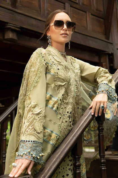 Maria B Unstitched 3 Piece Embroidered Lawn Suit MB24E D-10 - Luxury Collection - Brand Mafia by Zonash