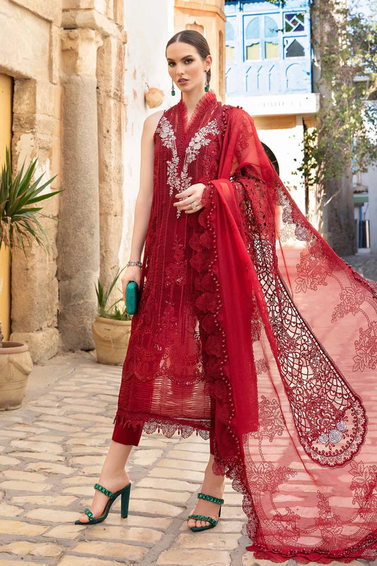 Maria B Unstitched 3 Piece Embroidered Lawn Suit MB24LL 01B - Luxury Lawn Collection Brand Mafia by Zonash