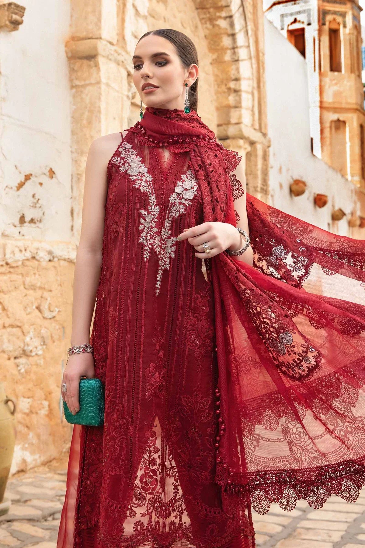 Maria B Unstitched 3 Piece Embroidered Lawn Suit MB24LL 01B - Luxury Lawn Collection Brand Mafia by Zonash