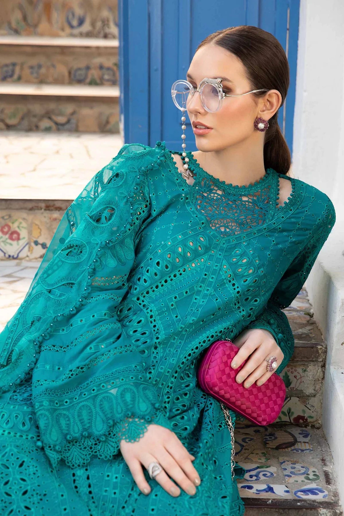 Maria B Unstitched 3 Piece Embroidered Lawn Suit MB24LL 02A - Luxury Lawn Collection Brand Mafia by Zonash