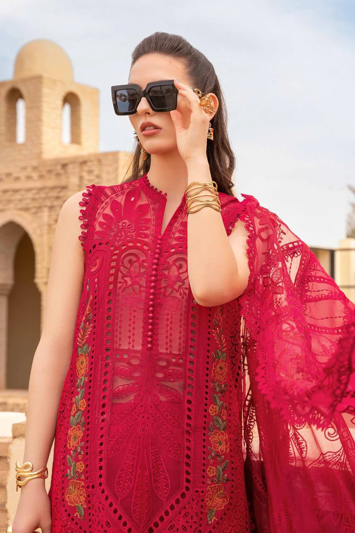 Maria B Unstitched 3 Piece Embroidered Lawn Suit MB24LL 04A - Luxury Lawn Collection Brand Mafia by Zonash