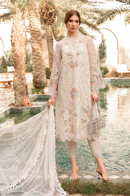 Maria B Unstitched 3 Piece Embroidered Lawn Suit MB24LL 05A - Luxury Lawn Collection Brand Mafia by Zonash