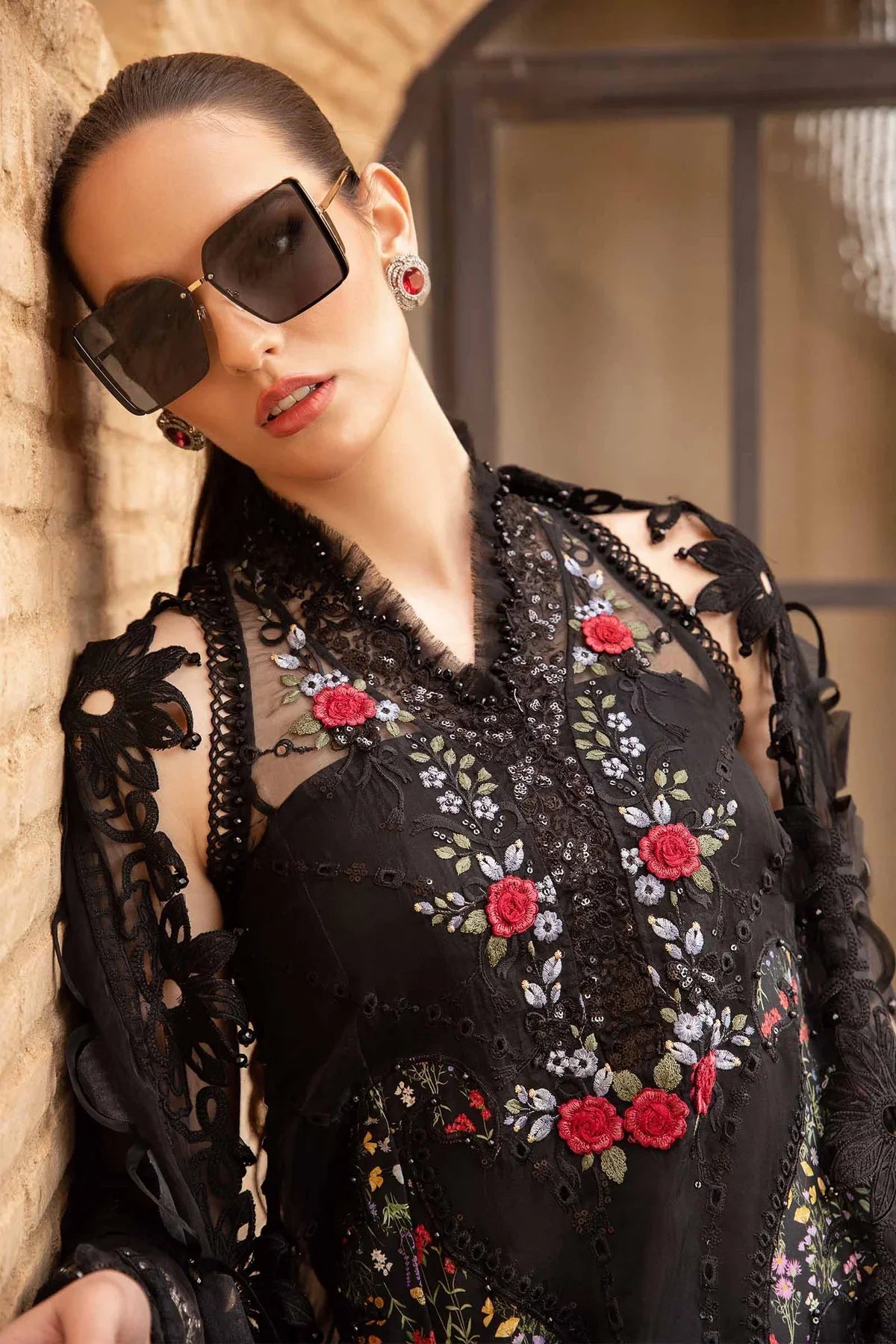 Maria B Unstitched 3 Piece Embroidered Lawn Suit MB24LL 05B - Luxury Lawn Collection Brand Mafia by Zonash