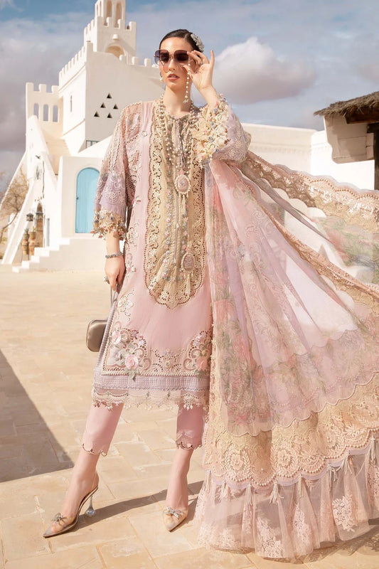 Maria B Unstitched 3 Piece Embroidered Lawn Suit MB24LL 06A - Luxury Lawn Collection Brand Mafia by Zonash