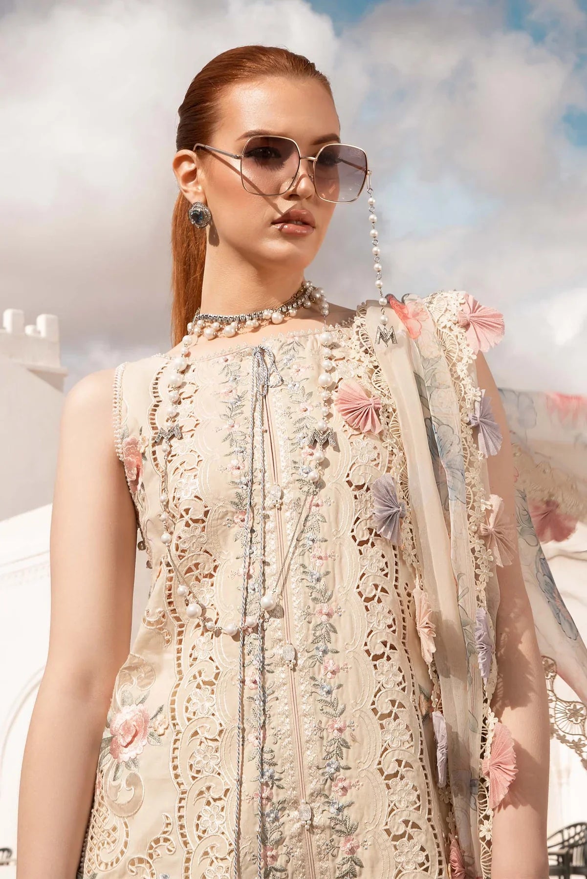 Maria B Unstitched 3 Piece Embroidered Lawn Suit MB24LL 06B - Luxury Lawn Collection Brand Mafia by Zonash