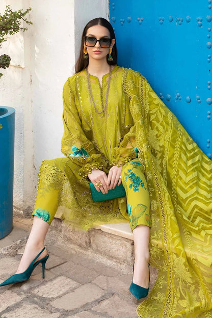 Maria B Unstitched 3 Piece Embroidered Lawn Suit MB24LL 08A - Luxury Lawn Collection Brand Mafia by Zonash