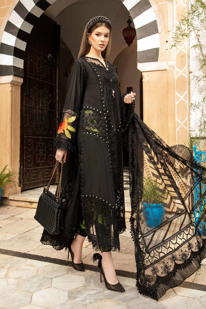 Maria B Unstitched 3 Piece Embroidered Lawn Suit MB24LL 08B - Luxury Lawn Collection Brand Mafia by Zonash