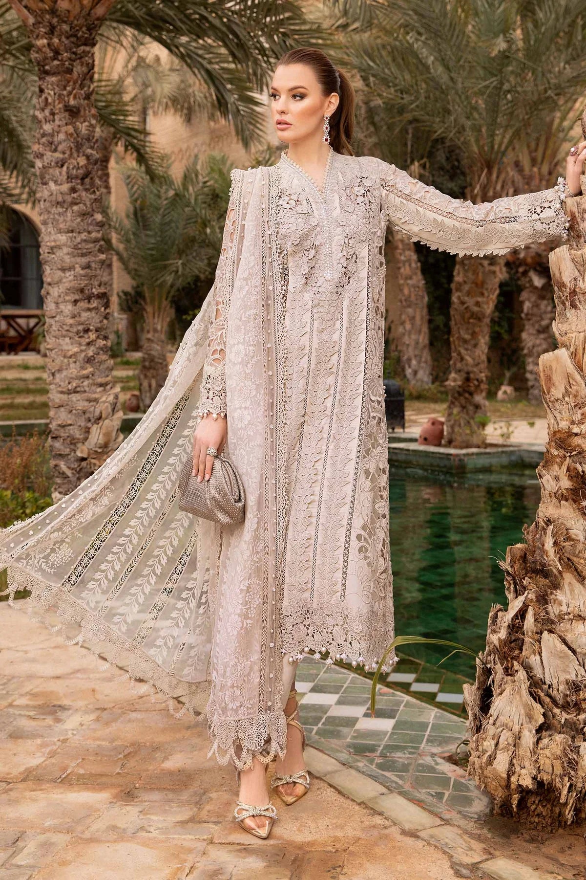 Maria B Unstitched 3 Piece Embroidered Lawn Suit MB24LL 09A - Luxury Lawn Collection Brand Mafia by Zonash