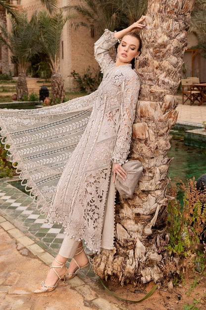 Maria B Unstitched 3 Piece Embroidered Lawn Suit MB24LL 09A - Luxury Lawn Collection Brand Mafia by Zonash