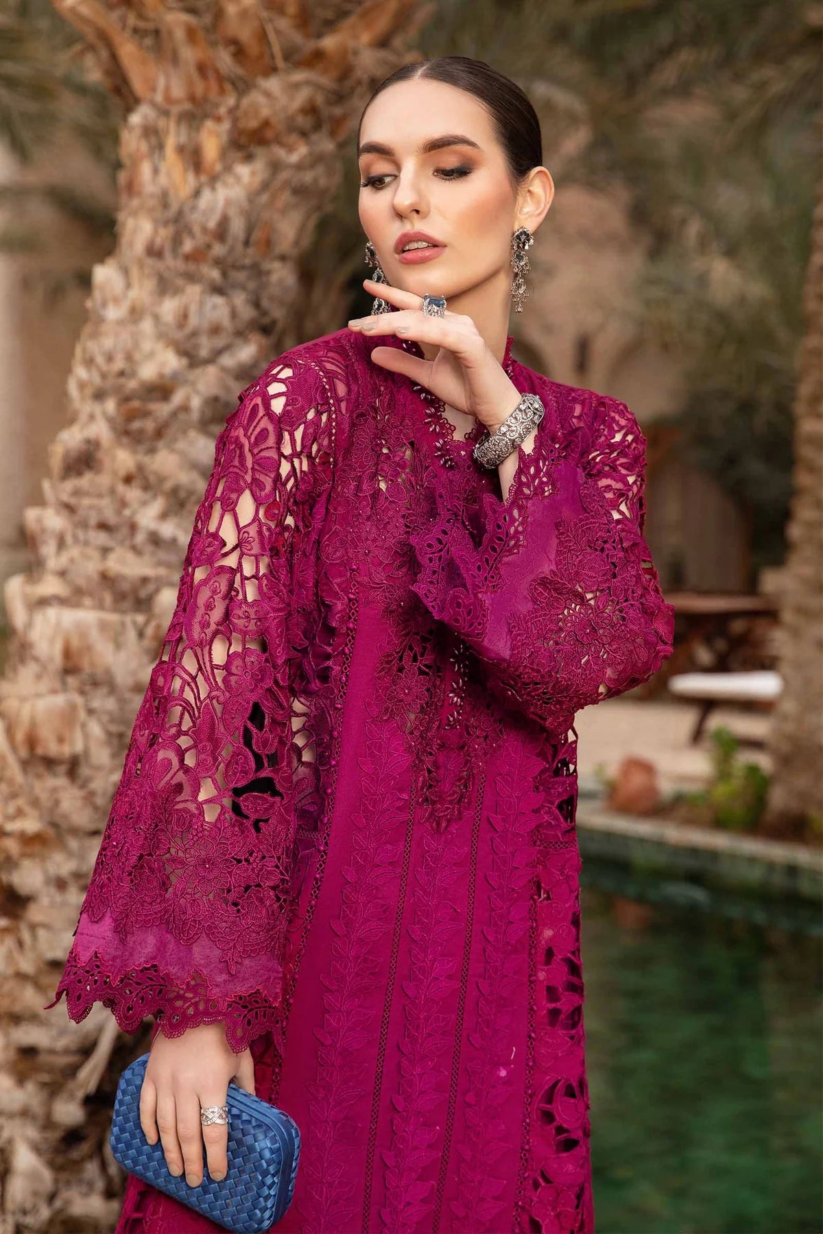 Maria B Unstitched 3 Piece Embroidered Lawn Suit MB24LL 09B - Luxury Lawn Collection Brand Mafia by Zonash