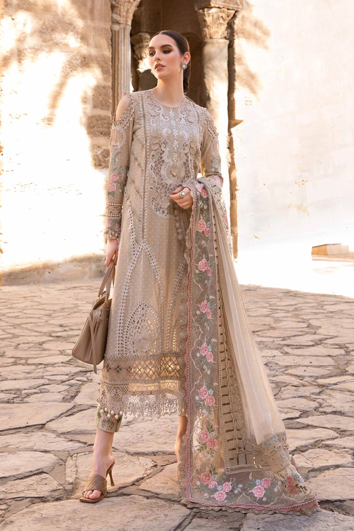 Maria B Unstitched 3 Piece Embroidered Lawn Suit MB24LL 10A - Luxury Lawn Collection Brand Mafia by Zonash