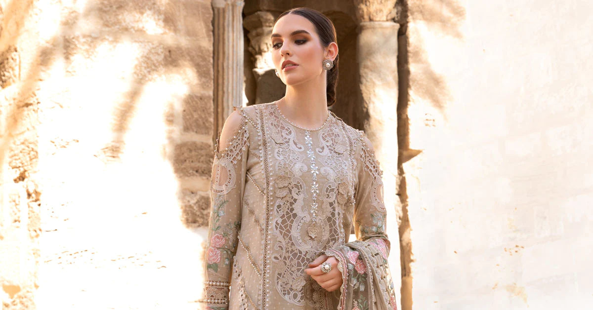 Maria B Unstitched 3 Piece Embroidered Lawn Suit MB24LL 10A - Luxury Lawn Collection Brand Mafia by Zonash