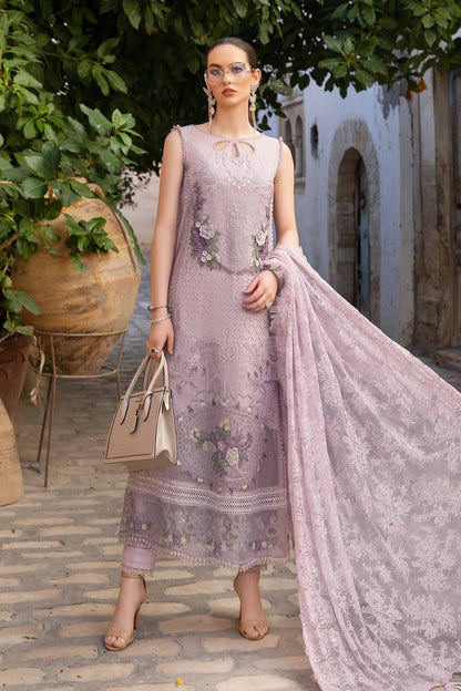 Maria B Unstitched 3 Piece Embroidered Lawn Suit MB24LL 11B - Luxury Lawn Collection Brand Mafia by Zonash