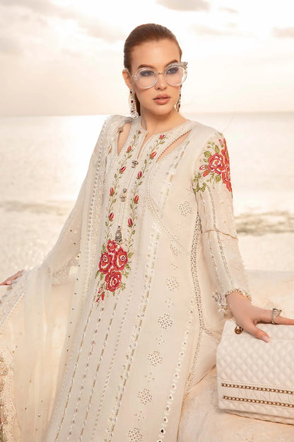 Maria B Unstitched 3 Piece Embroidered Lawn Suit MB24LL 12A - Luxury Lawn Collection Brand Mafia by Zonash