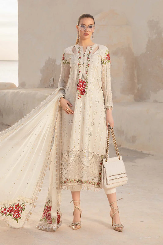 Maria B Unstitched 3 Piece Embroidered Lawn Suit MB24LL 12A - Luxury Lawn Collection Brand Mafia by Zonash