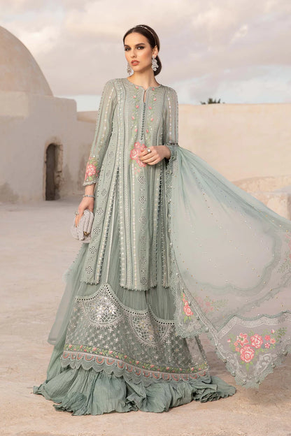 Maria B Unstitched 3 Piece Embroidered Lawn Suit MB24LL 12B - Luxury Lawn Collection Brand Mafia by Zonash