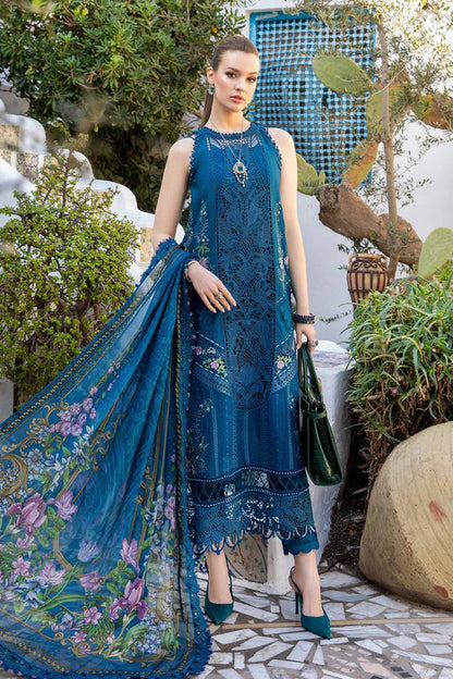 Maria B Unstitched 3 Piece Embroidered Lawn Suit MB24LL 15A - Luxury Lawn Collection Brand Mafia by Zonash