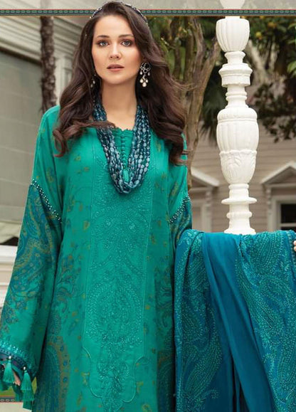 Maria B Unstitched 3 Piece Embroidered Linen Suit MB21W DL-901 - Winter Collection Brand Mafia by Zonash