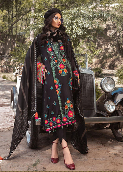 Maria B Unstitched 3 Piece Embroidered Linen Suit MB22LN D7 - Winter Collection Brand Mafia by Zonash