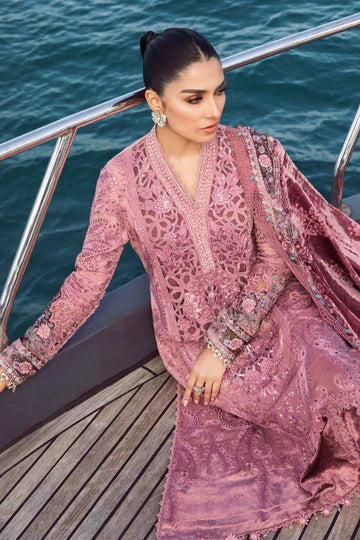 Maria B Unstitched 3 Piece Embroidered Linen Suit MB23LN D6 - Luxury Winter Collection Brand Mafia by Zonash