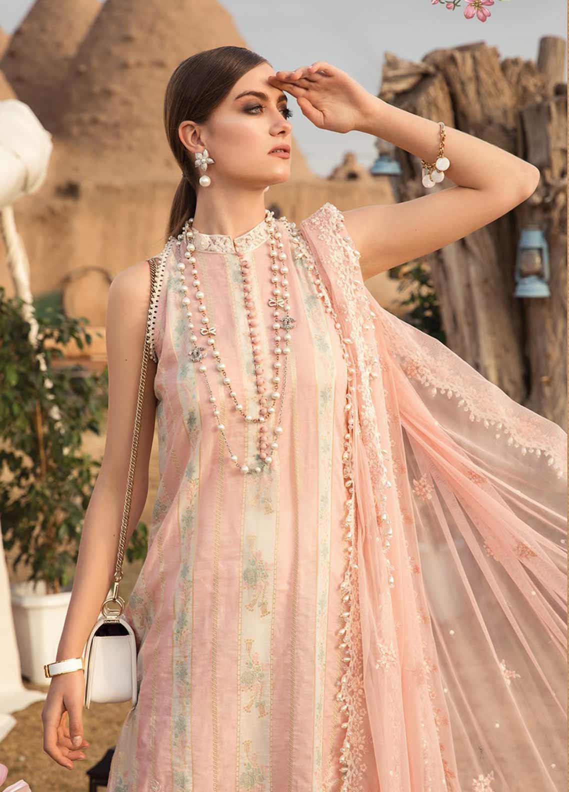 Maria B Unstitched 3 Piece Embroidered Woven Yarn Suit MB21L 10-B - Summer Collection Brand Mafia by Zonash