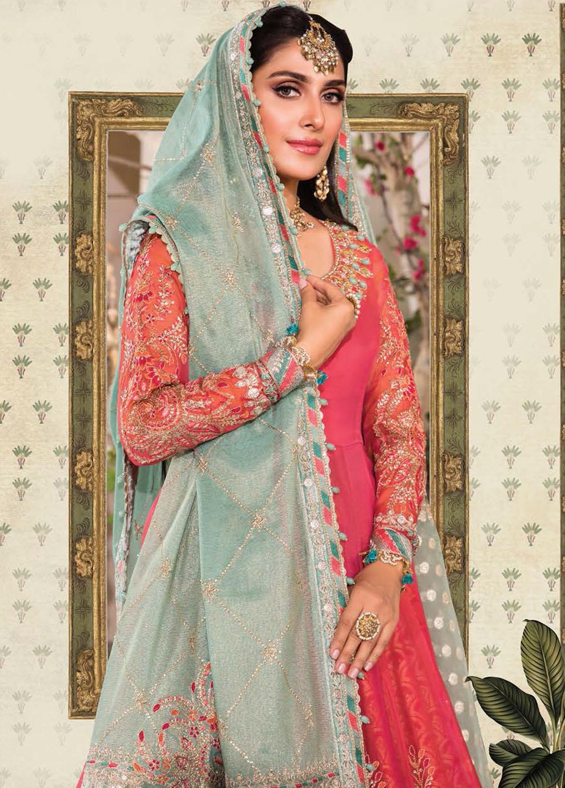 Mbroidered By Maria B Embroidered Organza Suits Unstitched 3 Piece D2 - Luxury Collection Brand Mafia by Zonash