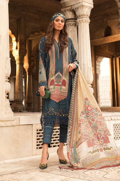 Mein Teri Aan By Maria B Unstitched 3 Piece Embroidered Lawn Suit MB22MT 13A - Summer Collection