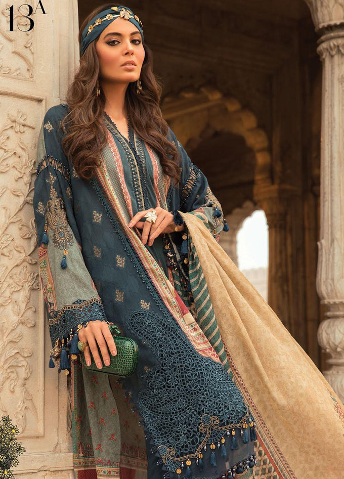 Mein Teri Aan By Maria B Unstitched 3 Piece Embroidered Lawn Suit MB22MT 13A - Summer Collection