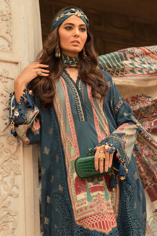 Mein Teri Aan By Maria B Unstitched 3 Piece Embroidered Lawn Suit MB22MT 13A - Summer Collection