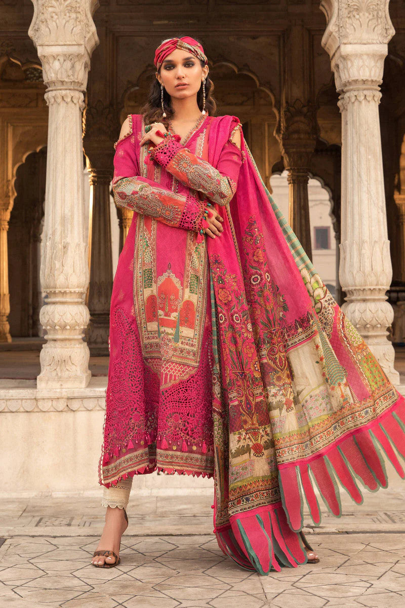 Mein Teri Aan By Maria B Unstitched 3 Piece Embroidered Lawn Suit MB22MT 13B - Summer Collection