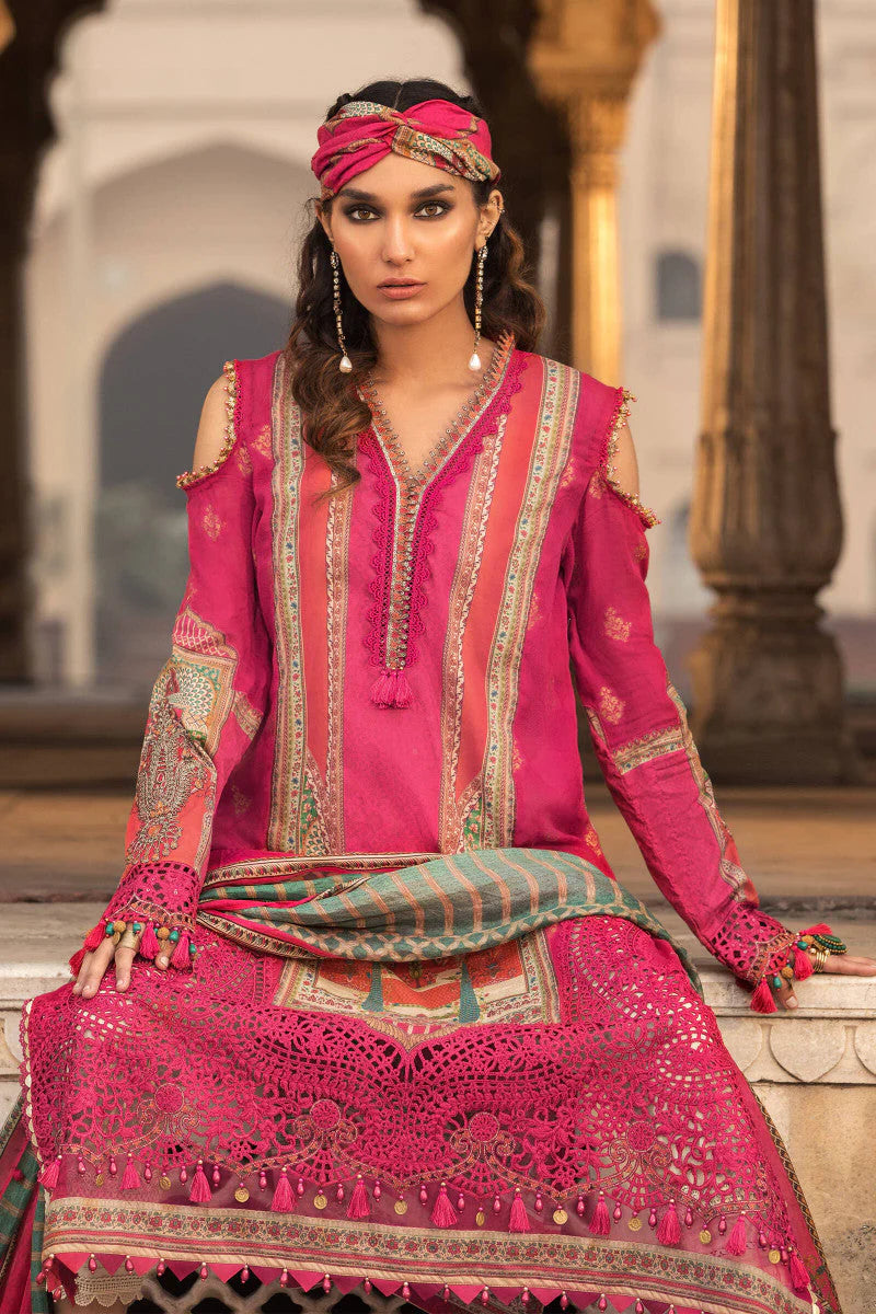 Mein Teri Aan By Maria B Unstitched 3 Piece Embroidered Lawn Suit MB22MT 13B - Summer Collection