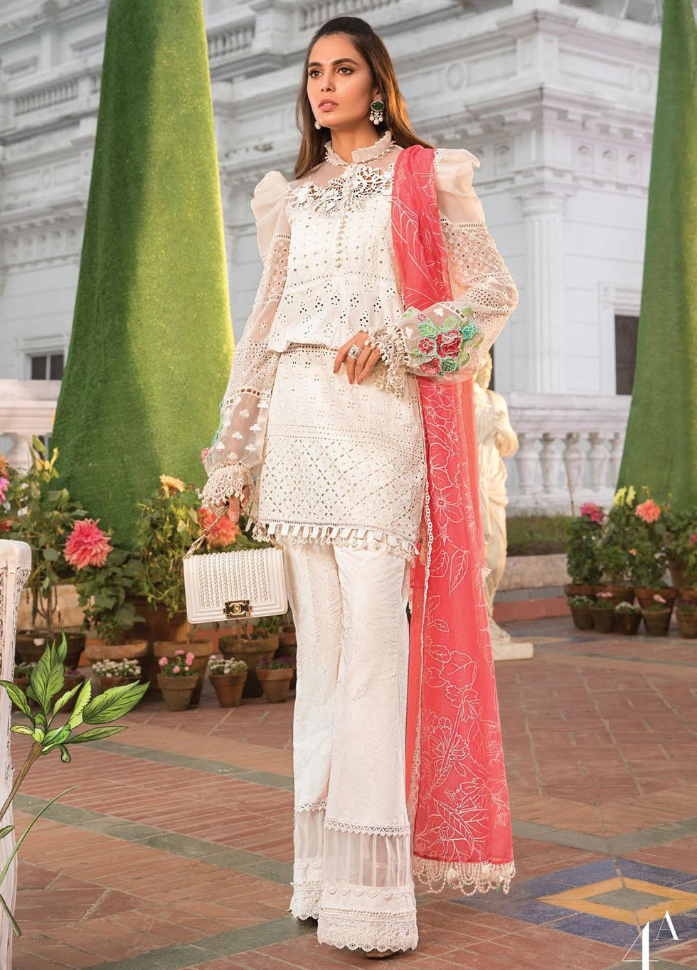 Mein Teri Aan By Maria B Unstitched 3 Piece Embroidered Lawn Suit MB22MT 4A - Summer Collection Brand Mafia by Zonash