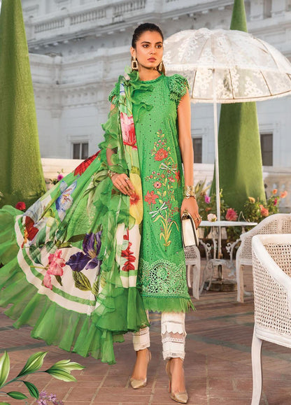 Mein Teri Aan By Maria B Unstitched 3 Piece Embroidered Lawn Suit MB22MT 7B - Summer Collection Brand Mafia by Zonash