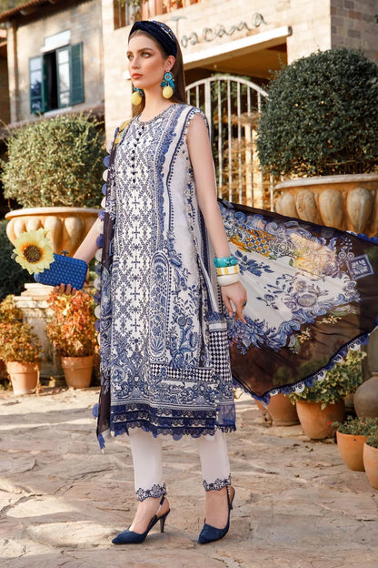 Mprints By Maria B Printed Lawn Suits Unstitched 3 Piece MB23MP 5B - Summer Collection