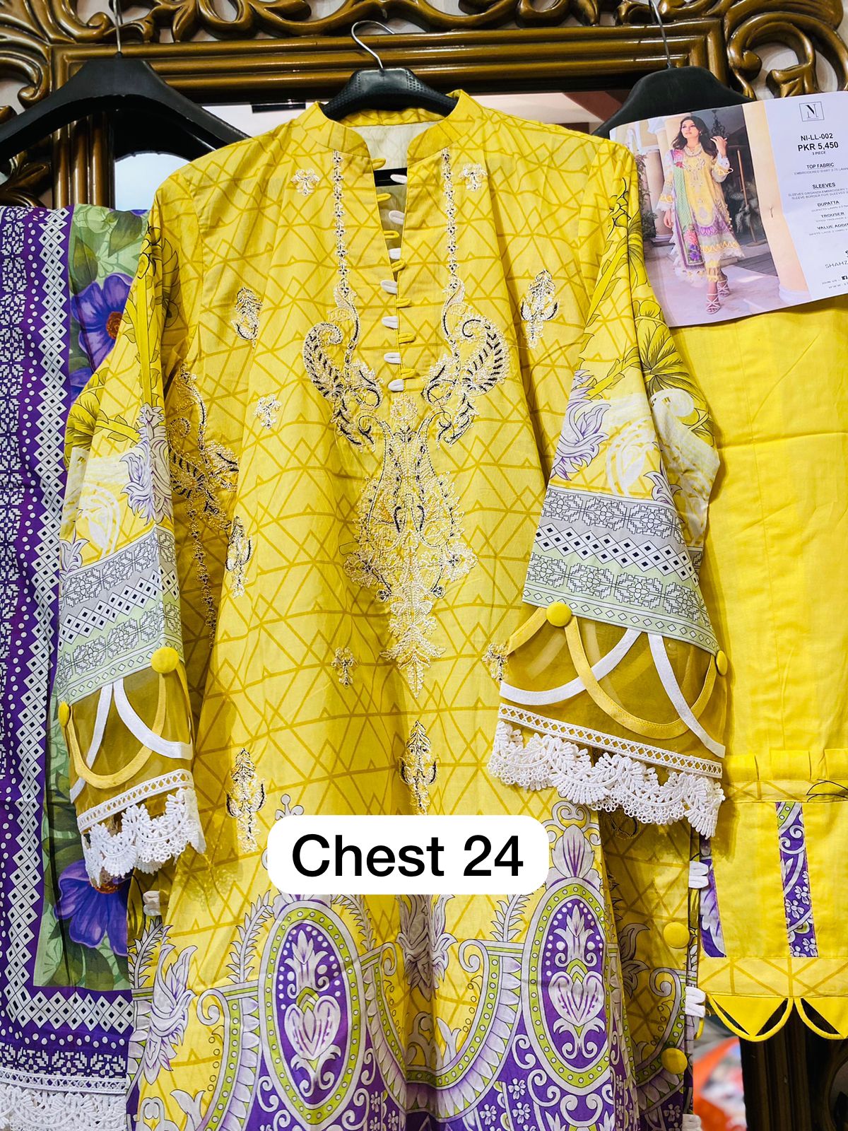 Naushad Imdad Stitched 3 Piece Embroidered Jacquard Suit - Illuminating Yellow NI-LL-002 - Luxury Collection Brand Mafia by Zonash