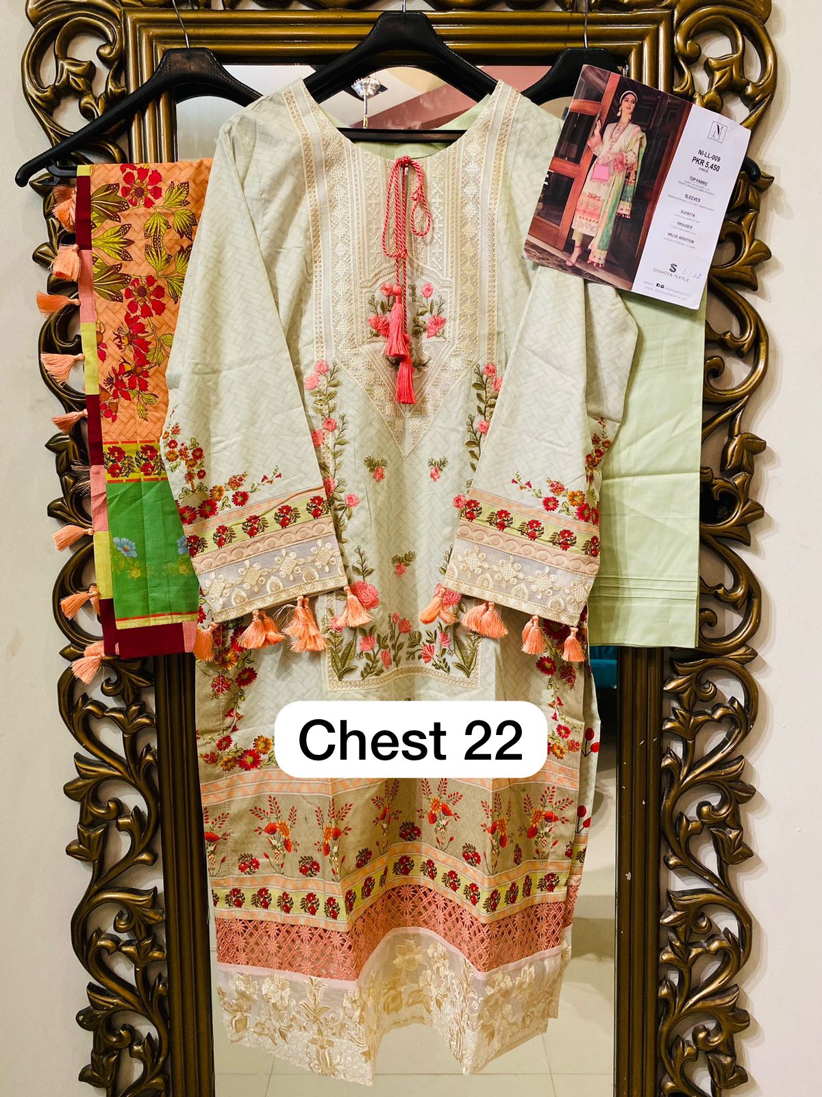 Naushad Imdad Stitched 3 Piece Embroidered Jacquard Suit - Lime Punch NI-LL-009 - Luxury Collection Brand Mafia by Zonash