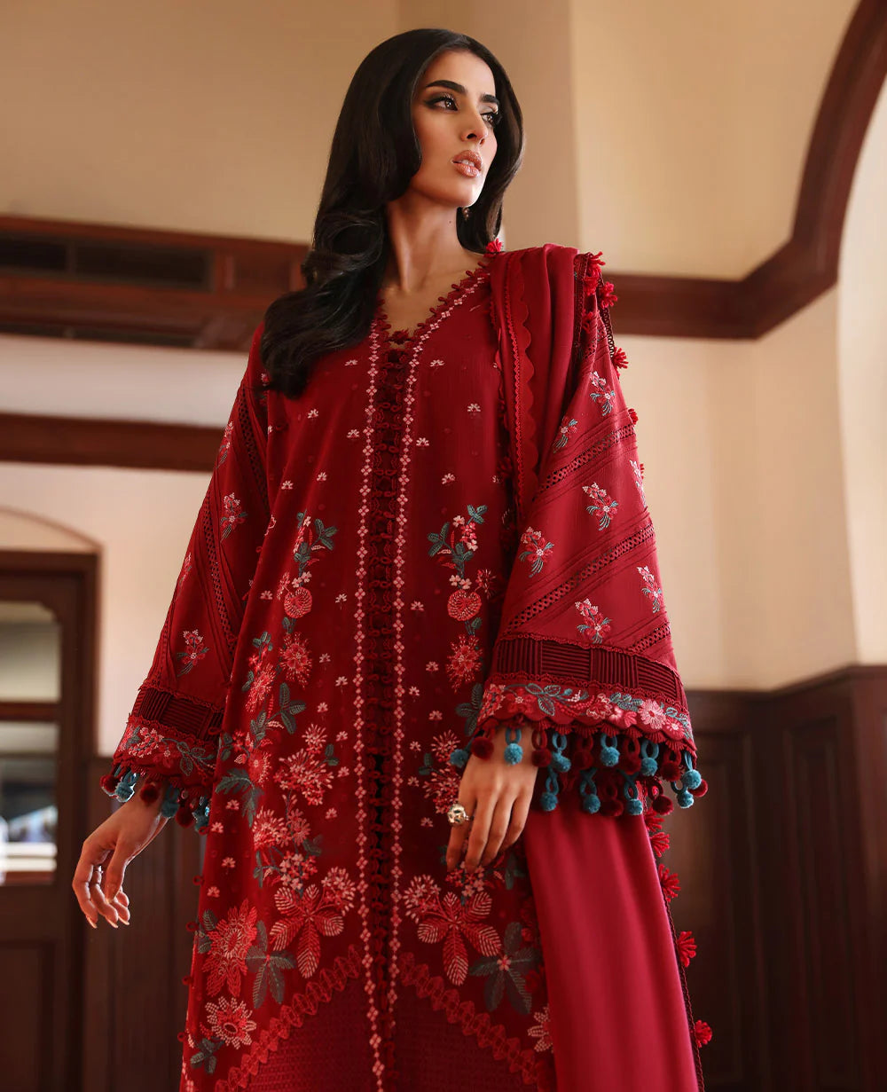 Noemei By Republic Womenswear Unstitched 3 Piece Embroidered Karandi Suit RW23N D1-A - Luxury Winter Collection Brand Mafia by Zonash