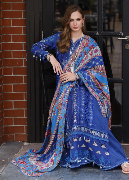 Noor By Saadia Asad Unstitched 3 Piece Embroidered Lawn Suit - NSA23ESL D11-Lia - Summer Eid Collection Brand Mafia by Zonash