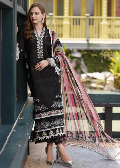 Noor By Saadia Asad Unstitched 3 Piece Embroidered Lawn Suit - NSA23ESL D6-Fiya - Summer Eid Collection Brand Mafia by Zonash