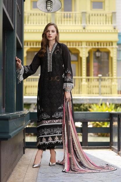 Noor By Saadia Asad Unstitched 3 Piece Embroidered Lawn Suit - NSA23ESL D6-Fiya - Summer Eid Collection Brand Mafia by Zonash